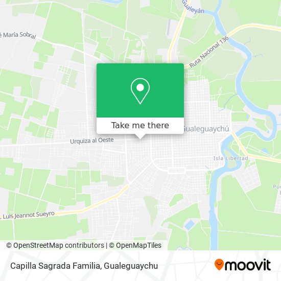 Mapa de Capilla Sagrada Familia
