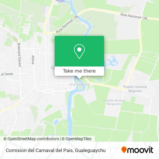 Mapa de Comision del Carnaval del Pais