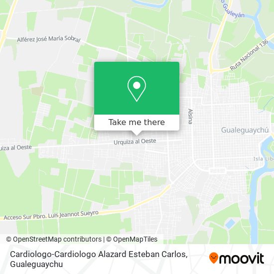 Mapa de Cardiologo-Cardiologo Alazard Esteban Carlos