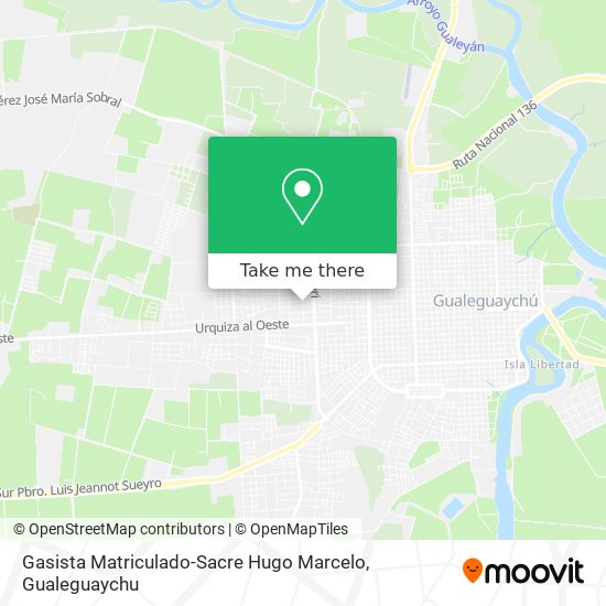 Mapa de Gasista Matriculado-Sacre Hugo Marcelo