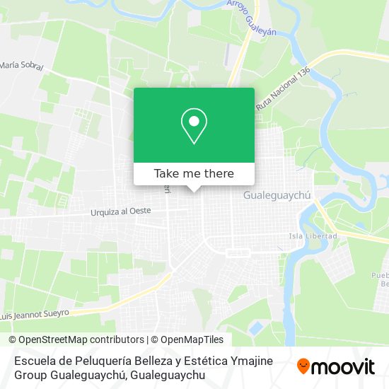 Mapa de Escuela de Peluquería Belleza y Estética Ymajine Group Gualeguaychú