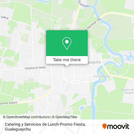 Mapa de Catering y Servicios de Lunch-Promo Fiesta