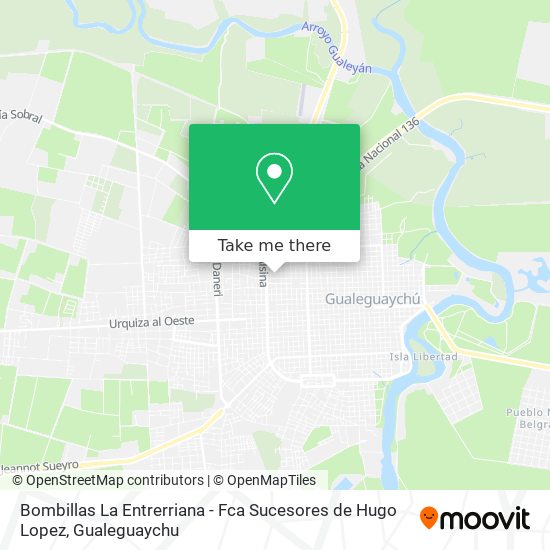 Mapa de Bombillas La Entrerriana - Fca Sucesores de Hugo Lopez