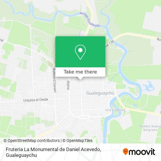 Mapa de Fruteria La Monumental de Daniel Acevedo