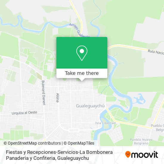 Fiestas y Recepciones-Servicios-La Bombonera Panaderia y Confiteria map