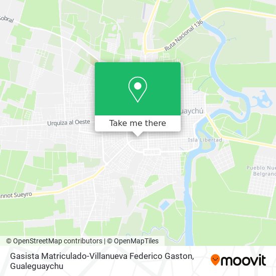 Mapa de Gasista Matriculado-Villanueva Federico Gaston