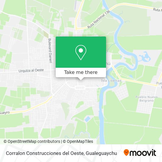 Corralon Construcciones del Oeste map