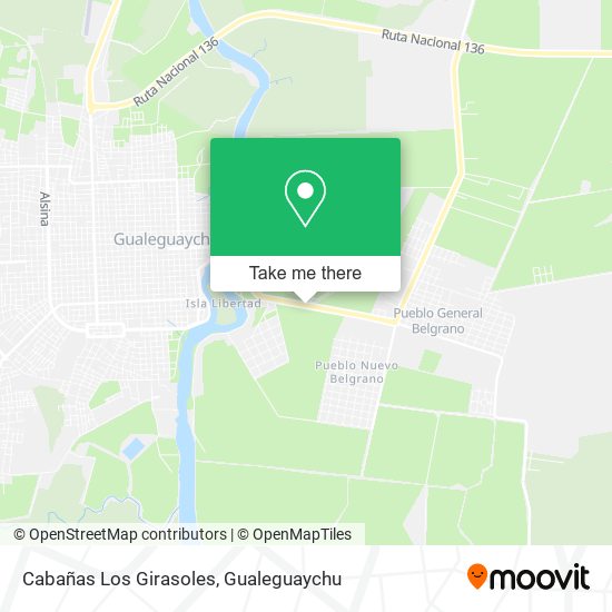 Cabañas Los Girasoles map