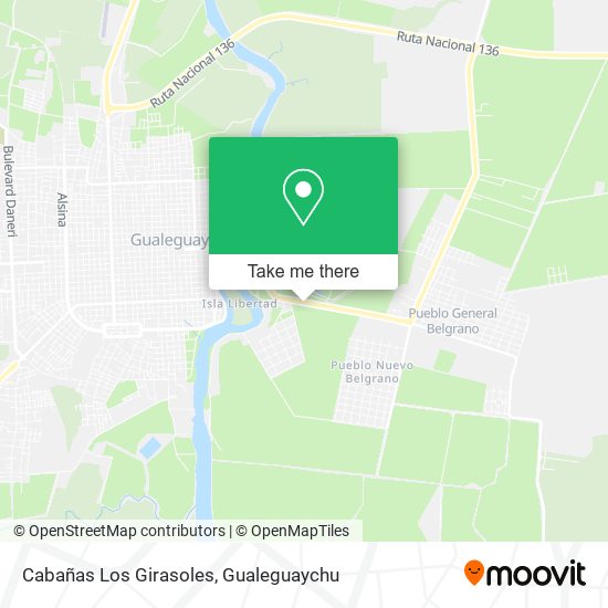 Mapa de Cabañas Los Girasoles