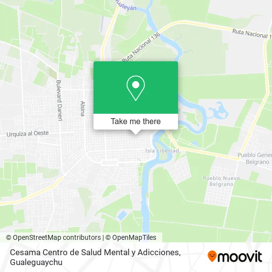 Mapa de Cesama Centro de Salud Mental y Adicciones