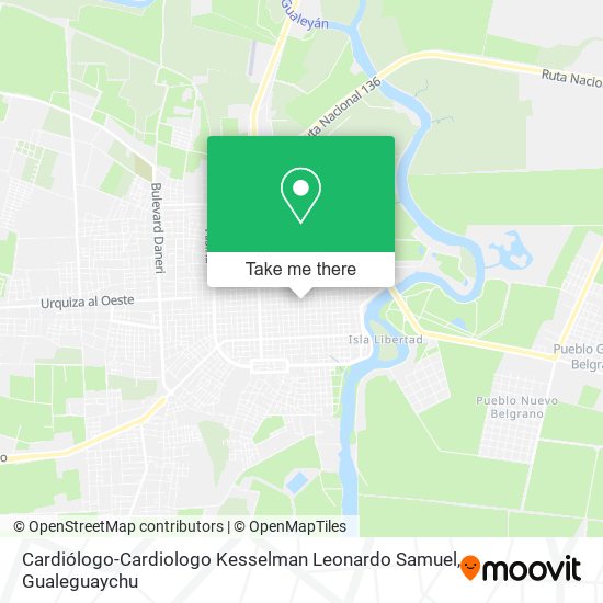 Mapa de Cardiólogo-Cardiologo Kesselman Leonardo Samuel