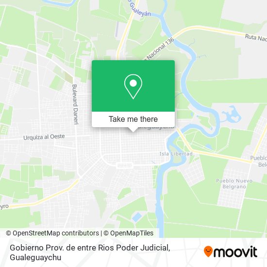 Gobierno Prov. de entre Rios Poder Judicial map
