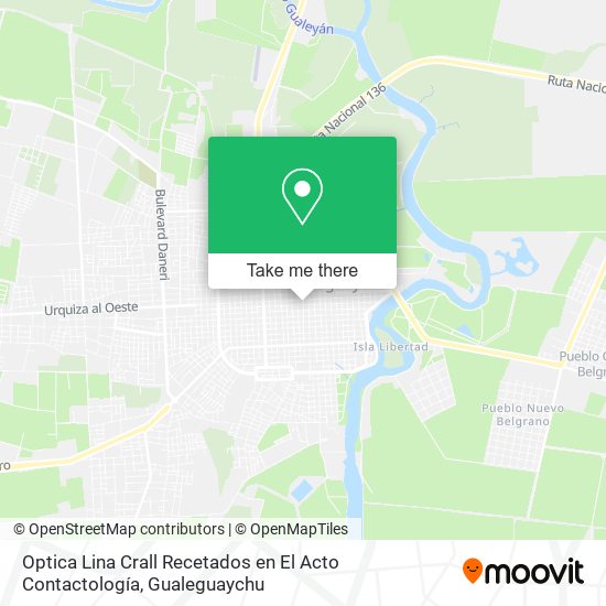 Optica Lina Crall Recetados en El Acto Contactología map