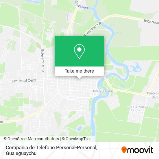 Mapa de Compañía de Teléfono Personal-Personal