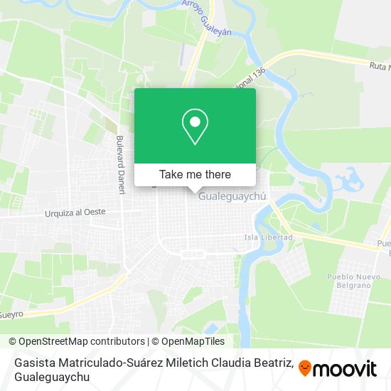 Gasista Matriculado-Suárez Miletich Claudia Beatriz map