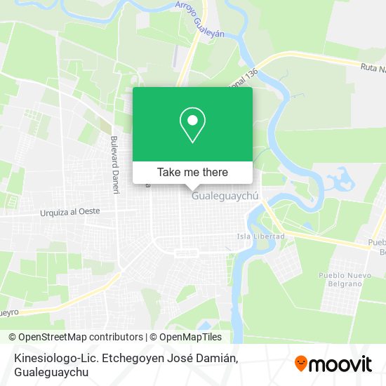 Mapa de Kinesiologo-Lic. Etchegoyen José Damián