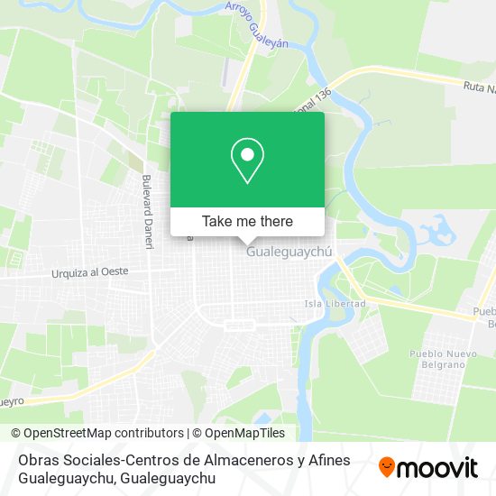 Mapa de Obras Sociales-Centros de Almaceneros y Afines Gualeguaychu