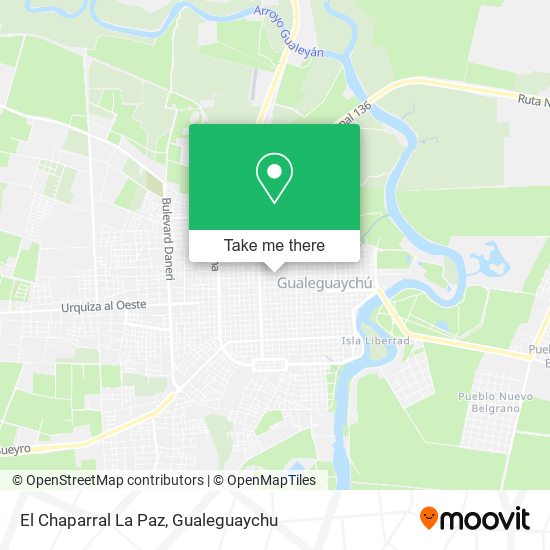 El Chaparral La Paz map