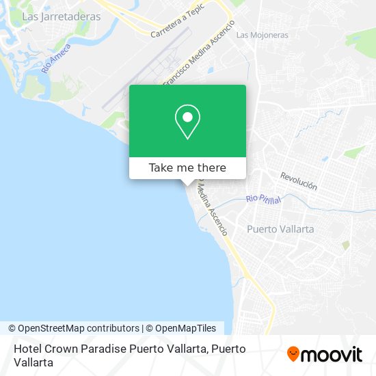 Hotel Crown Paradise Puerto Vallarta map