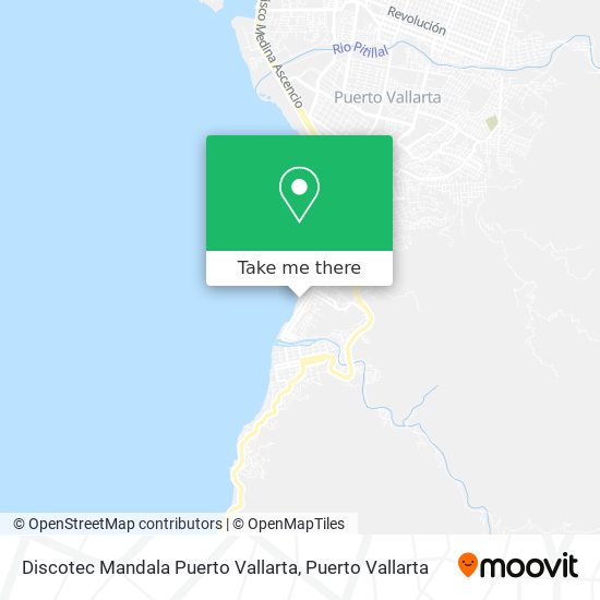 Mapa de Discotec Mandala Puerto Vallarta