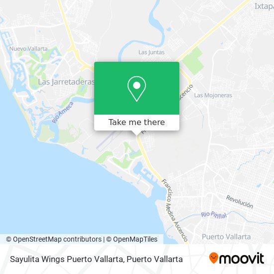 Sayulita Wings Puerto Vallarta map