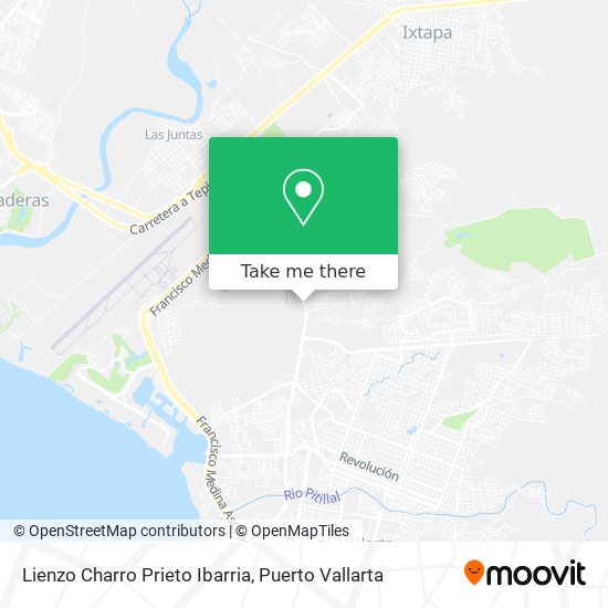 Lienzo Charro Prieto Ibarria map