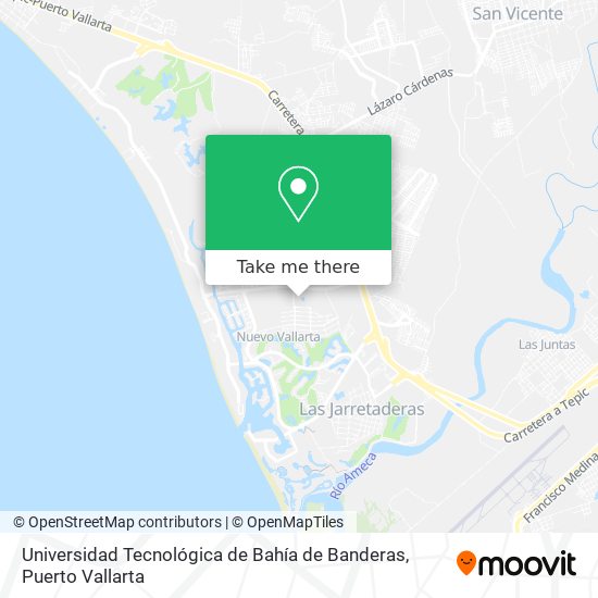 Universidad Tecnológica de Bahía de Banderas map