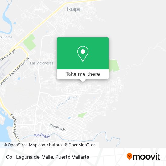 Col. Laguna del Valle map