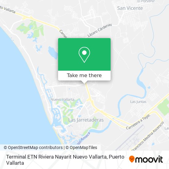 Mapa de Terminal ETN Riviera Nayarit Nuevo Vallarta