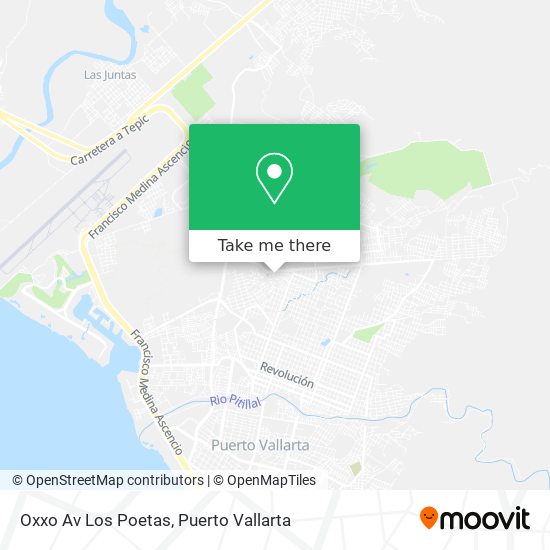 Oxxo Av Los Poetas map