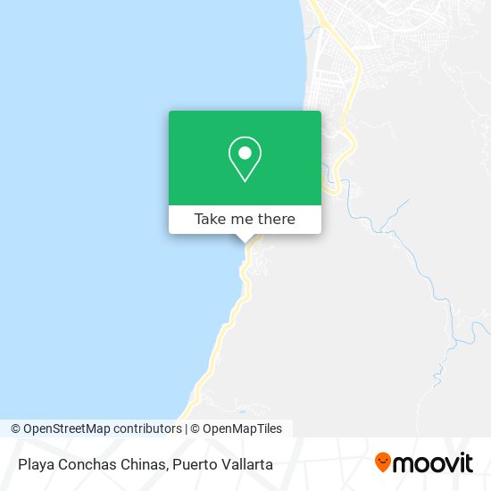 Playa Conchas Chinas map