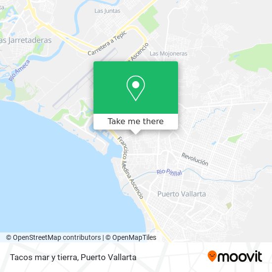 Tacos mar y tierra map