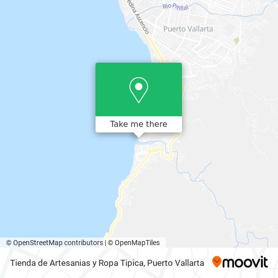 Mapa de Tienda de Artesanias y Ropa Tipica