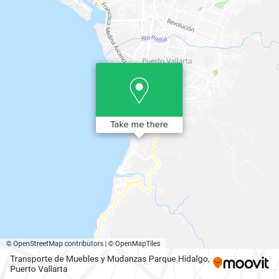 Mapa de Transporte de Muebles y Mudanzas Parque Hidalgo
