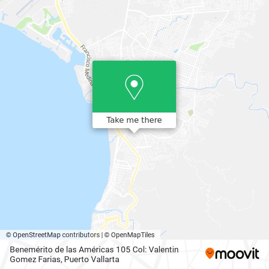 Benemérito de las Américas 105 Col: Valentin Gomez Farias map