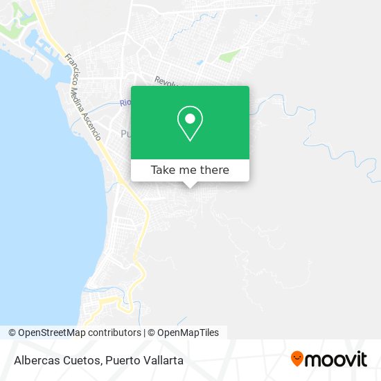 Albercas Cuetos map