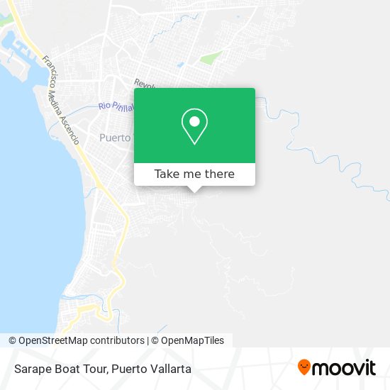 Mapa de Sarape Boat Tour