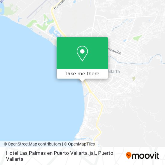 Hotel Las Palmas en Puerto Vallarta, jal. map