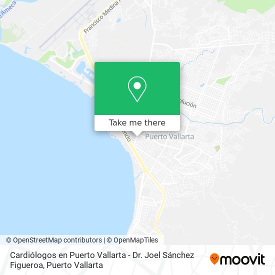 Cardiólogos en Puerto Vallarta - Dr. Joel Sánchez Figueroa map