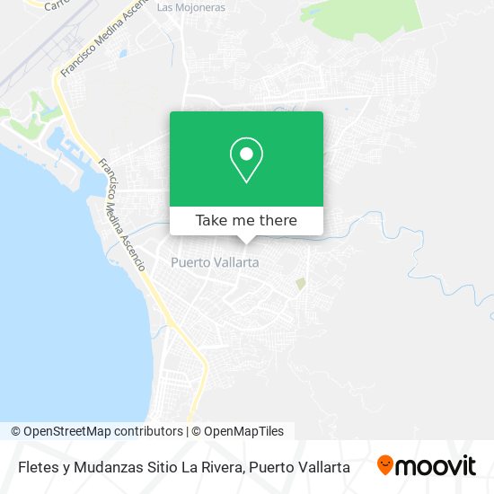 Fletes y Mudanzas Sitio La Rivera map