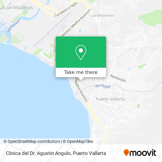 Mapa de Clinica del Dr. Agustin Angulo
