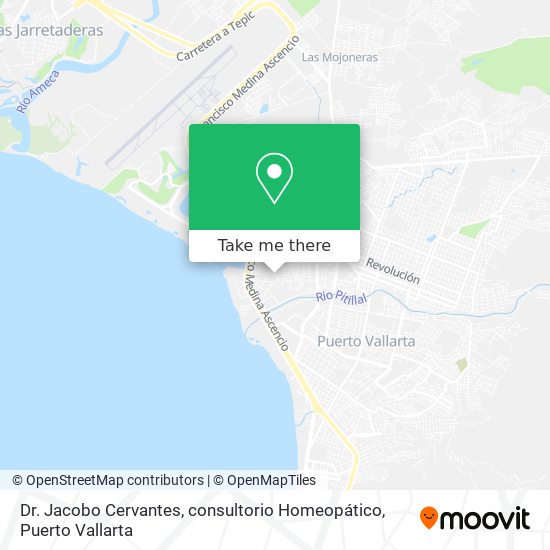 Dr. Jacobo Cervantes, consultorio Homeopático map