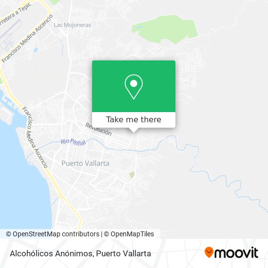 Alcohólicos Anónimos map