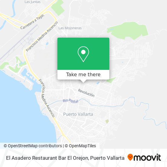 Mapa de El Asadero Restaurant Bar El Orejon
