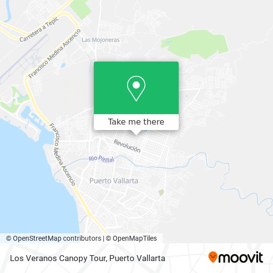 Los Veranos Canopy Tour map