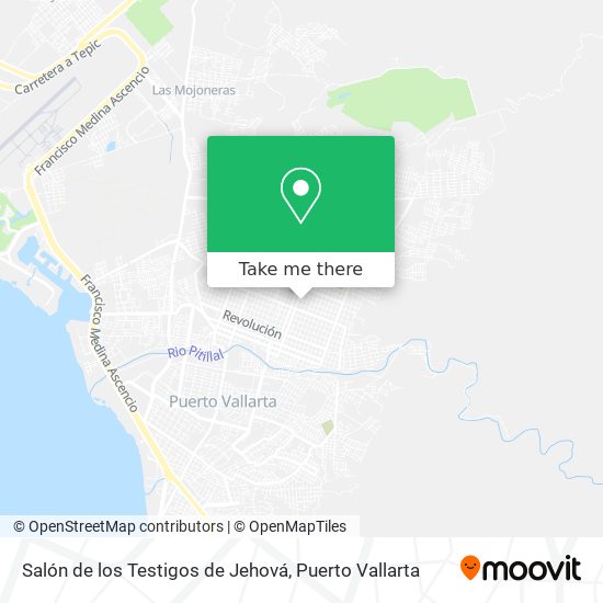 Mapa de Salón de los Testigos de Jehová