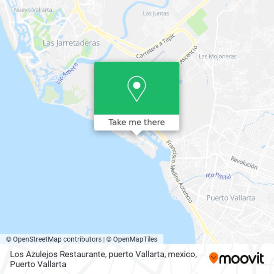 Mapa de Los Azulejos Restaurante, puerto Vallarta, mexico