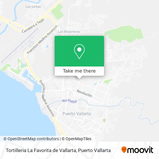 Mapa de Tortilleria La Favorita de Vallarta