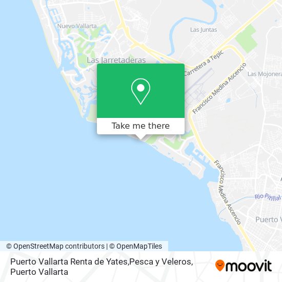 Mapa de Puerto Vallarta Renta de Yates,Pesca y Veleros