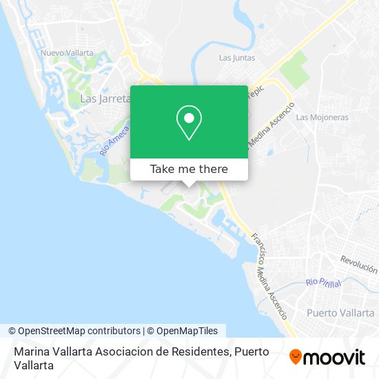 Marina Vallarta Asociacion de Residentes map